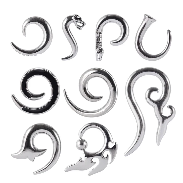 Tappi E Tunnel Per Orecchio 6mm - Acciaio Inossidabile Con Diamanti, 1 Paio