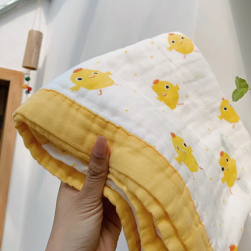 Cobertores do Bebê Camadas de Musselina Algodão Bebê Dormir Cobertor Swaddle Respirável Infantil Crianças 120*150cm 6 3 Cobertores e mantas