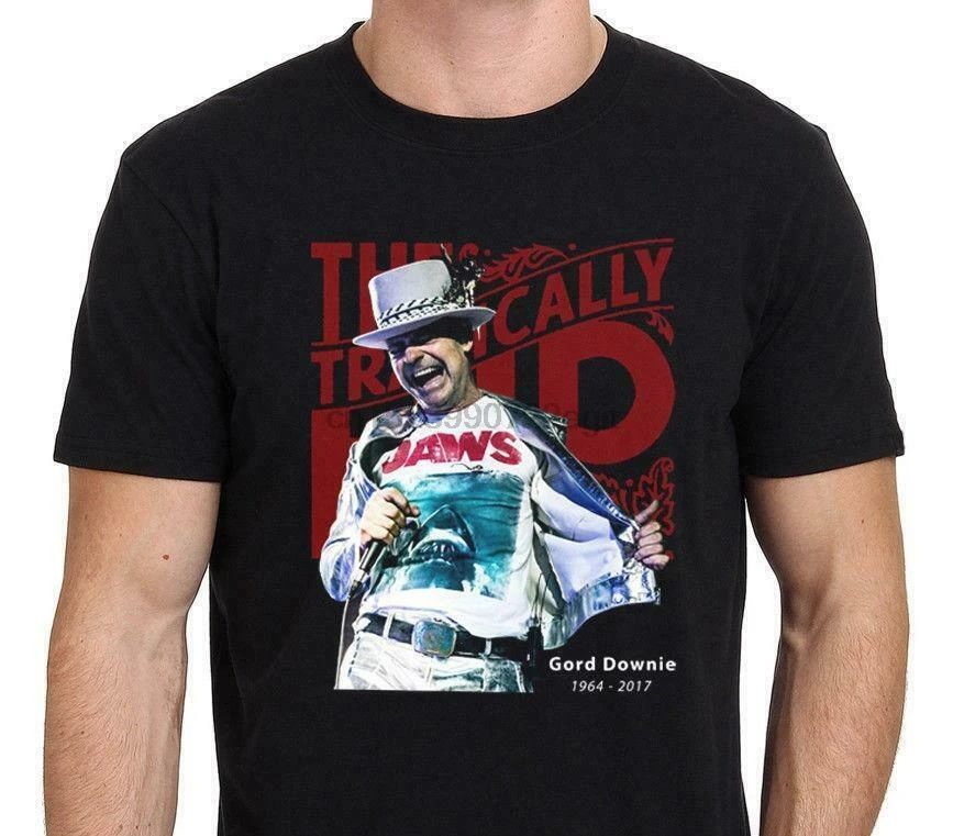 NEW GORD DOWNIE TRAGICALLY HIP TRIBUTE SIZE S TO 2XL USA T-SHIRT EN1 |