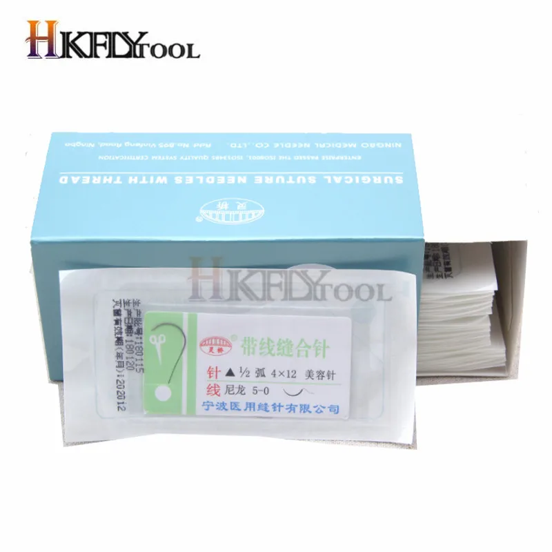 

Round Suture needle surgery tool microsurgery nylon monofilament wire round harmless needle surgical instrument 10pc/set