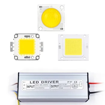 

COB Chip Driver Lamp 20W 30W 50W LED Chip 85-265V Input 28-32V Output DIY for Spotlight Floodlight Cold White Warm White Light