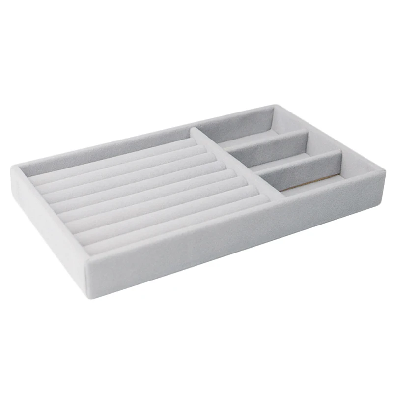 

Jewelry Box Jewelry Display Holder Bracelet Ring Earring Button Pendant Tray Case Jewelry Storage Organizer