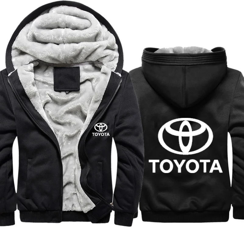 Куртка мужская с капюшоном и логотипом автомобиля Toyota толстовка повседневный