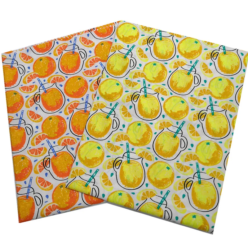 145x50cm 60S High Density Cotton Poplin Cartoon Orange Lemon Fabric, Making  Women's Wear Children's Dress Shirt Lining Cloth
