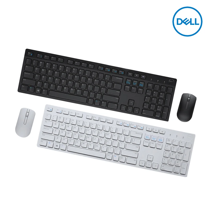 Hub Productiecentrum Stimulans Dell KM636 2.4Ghz Draadloze Toetsenbord En Muis Combo Usb Wireless Keyboard  Mouse Zwart/Wit|Muis & Toetsenbord Accessoires| - AliExpress