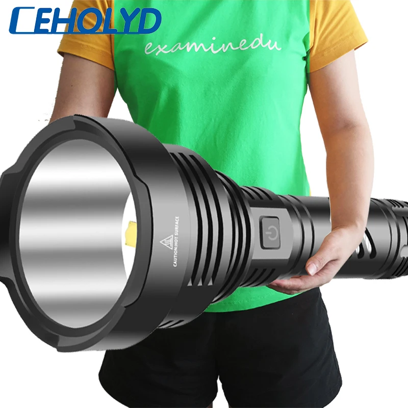 High Quality XHP90.2 4-core Led Flashlight Powerbank Function Torch Usb Rechargeable 18650 or 26650 Battery Aluminum Lantern