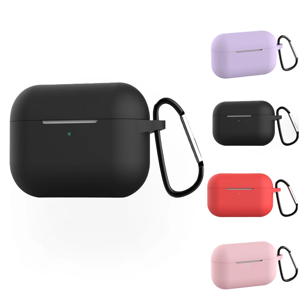 Силиконовый чехол с крючком для наушников Apple Airpods Pro подвесной пряжкой гарнитура