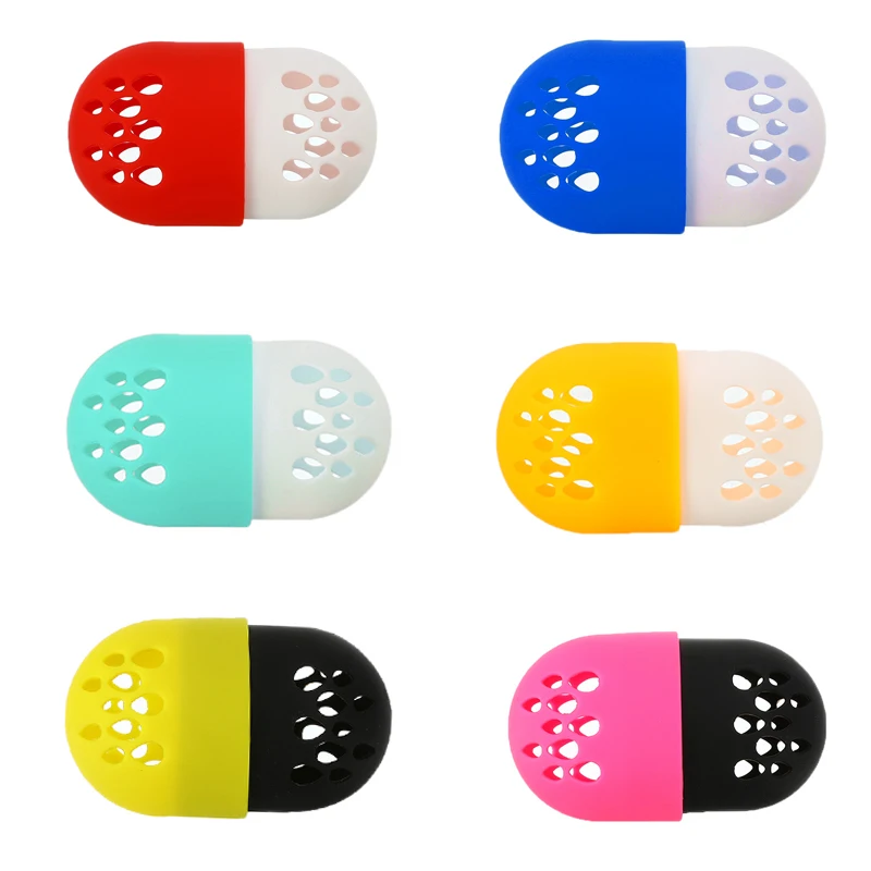 1PC Soft Silicone Powder Makeup Puff Holder Beauty Sponge Drying Travel Case Sponge Egg Display Rack Egg Stand Cosmetics Tool