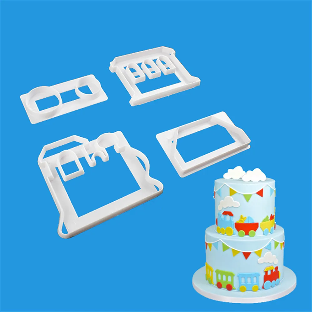 

Small Train Biscuit Cutting Mold Chocolate Mold Cake Decoration Tools Baking Mold Birthday Wedding Decoration Kitchen