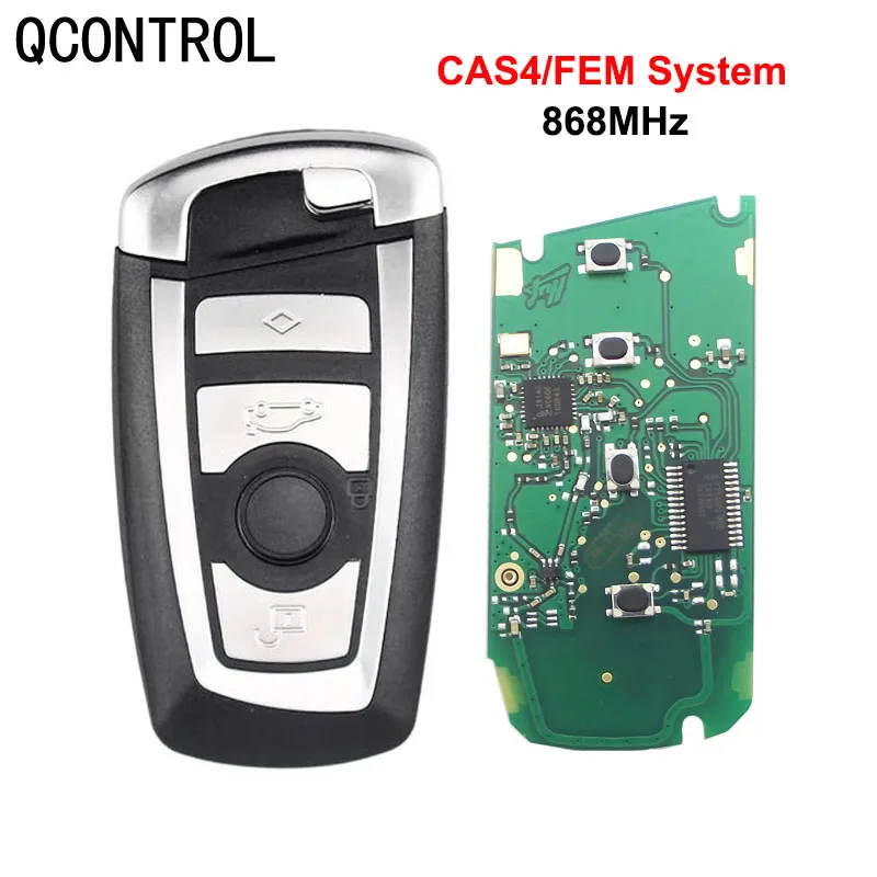 QCONTROL Car Remote Smart Key 868MHz for BMW 1 3 5 7 Series CAS4 FEM System  Auto Vehichle Alarm Keyless Fob