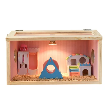

Hamster breeding box guinea pig honey bag cage insulation wooden hedgehog hamster's nest