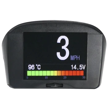

Car OBD HUD Overspeed Warning System Windshield Voltage Alarm Temperature Meter F-Best