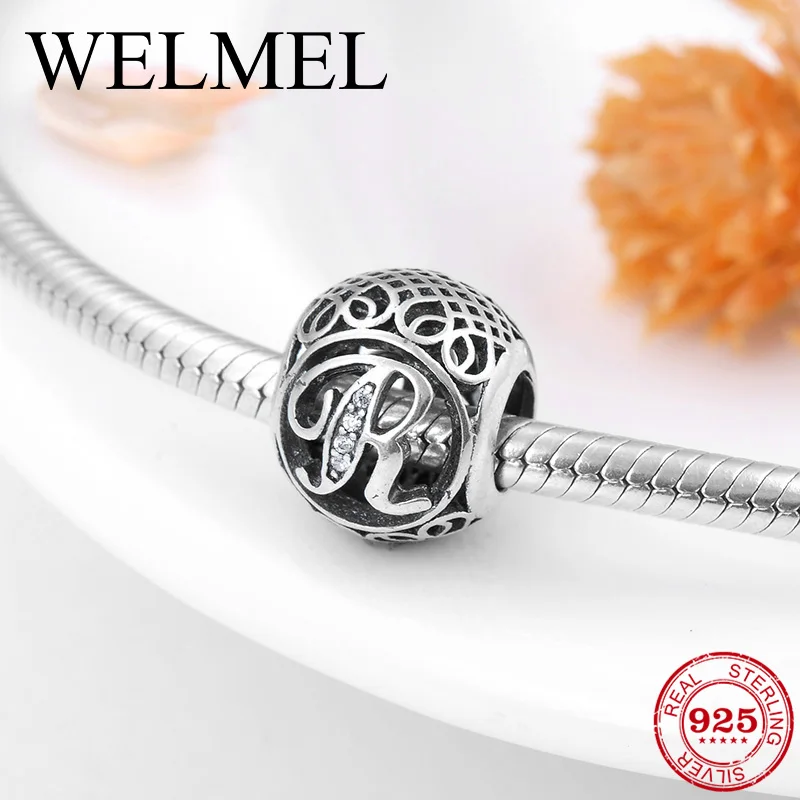 Женский ажурный браслет из серебра 925 пробы с буквой R | Украшения и аксессуары