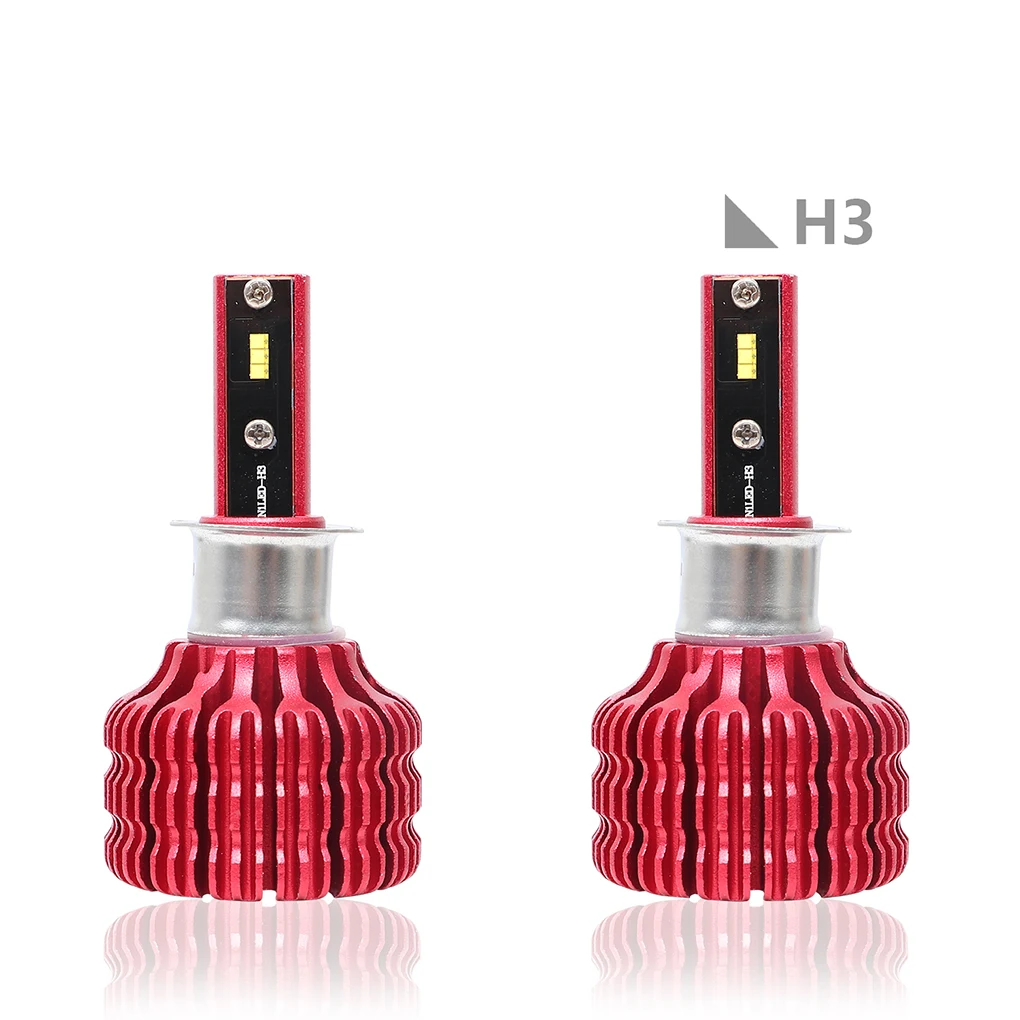 1 пара H1/H3/H4/H7 50 Вт светодиодный фары лампы белый луч высокой мощности автомобиля передняя фара для вождения лампы 6500K дальнего света
