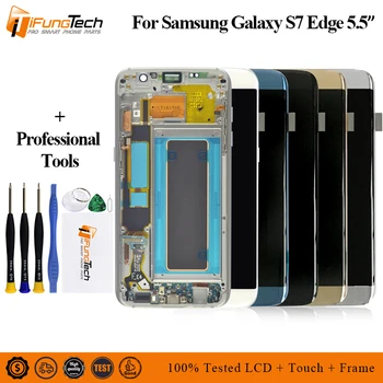 

Amoled For SAMSUNG Galaxy S7 edge G935 G935F Lcd Display Touch Screen Digitizer Assembly Original For S7 edge Lcd with Frame