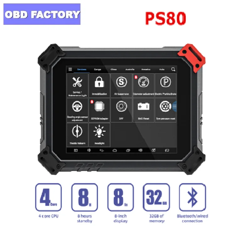 Инструмент для диагностики автомобиля XTOOL PS80 OBD2 инструмент полной ECU кодирование