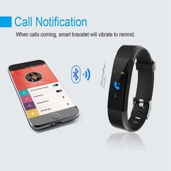 

2019 Cheapest Smart Wristband Health Smart Bracelet 115Plus With Heart Rate Monitor Fitness Tracker 115Plus