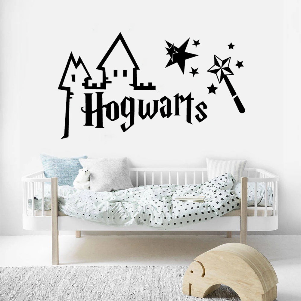 

Magic Castle Wall Decal Harry Potter Style Wall Vinyl Stickers Creative Decoration For Kid bedroom Home Decor Magic Wall Art