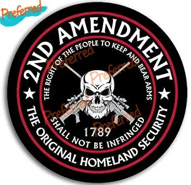 Американская виниловая круглая наклейка с 2-й согласно оригинальной надписью