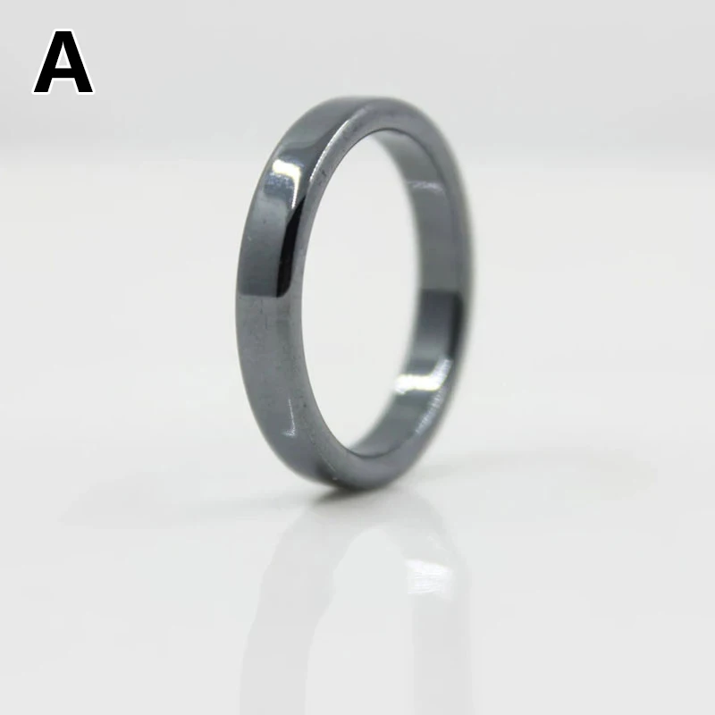 Hämatitring Für Damen Und Herren, Schlichter Natursteinring_voghion.com