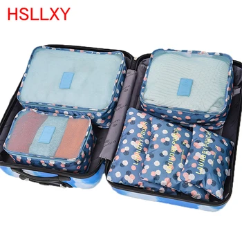 

Travel 6 PCS Packaging Cube Bag System Durable 6 Piece Large Capacity Unisex Clothing Classification Bag Packaging For Travel