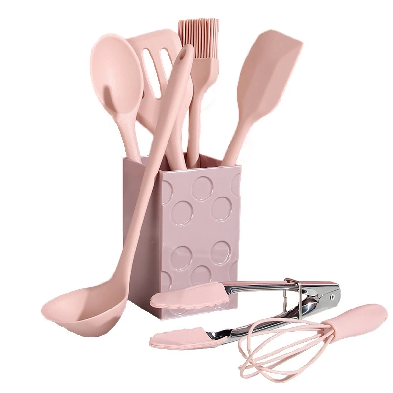 Cute Pastel Colour 8 Piece Set Kitchenware Cooking Utensils