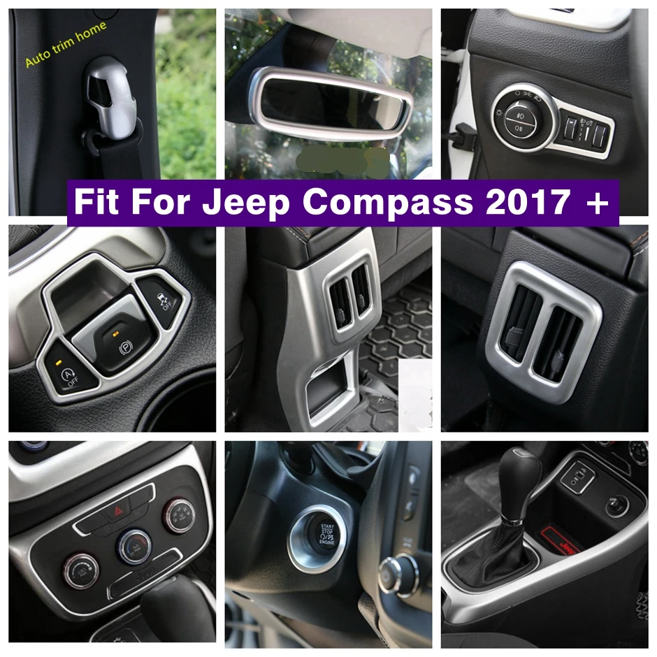 

Safety Seat Belt / Head Lamps / Gear Box Panel / Air Conditioning Vent AC Outlet Cover Trim Fit For Jeep Compass 2017 - 2021