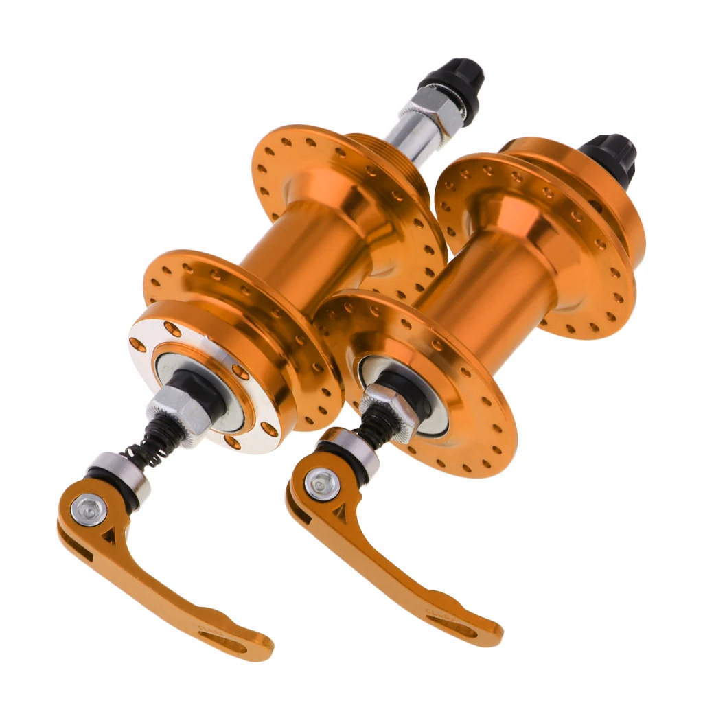 36H Aluminium Alloy MTB Mountain Road Bike Hubs Set Disc Bearing Front Rear Hub with Quick Release Lever Skewers Bicycle Parts