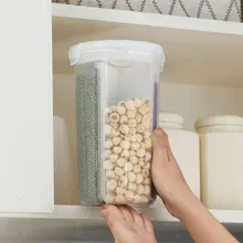 Еда герметичный ящик для хранения свежесть зерна бак кухонные контейнеры для продуктов для сухих злаков мерные чашки