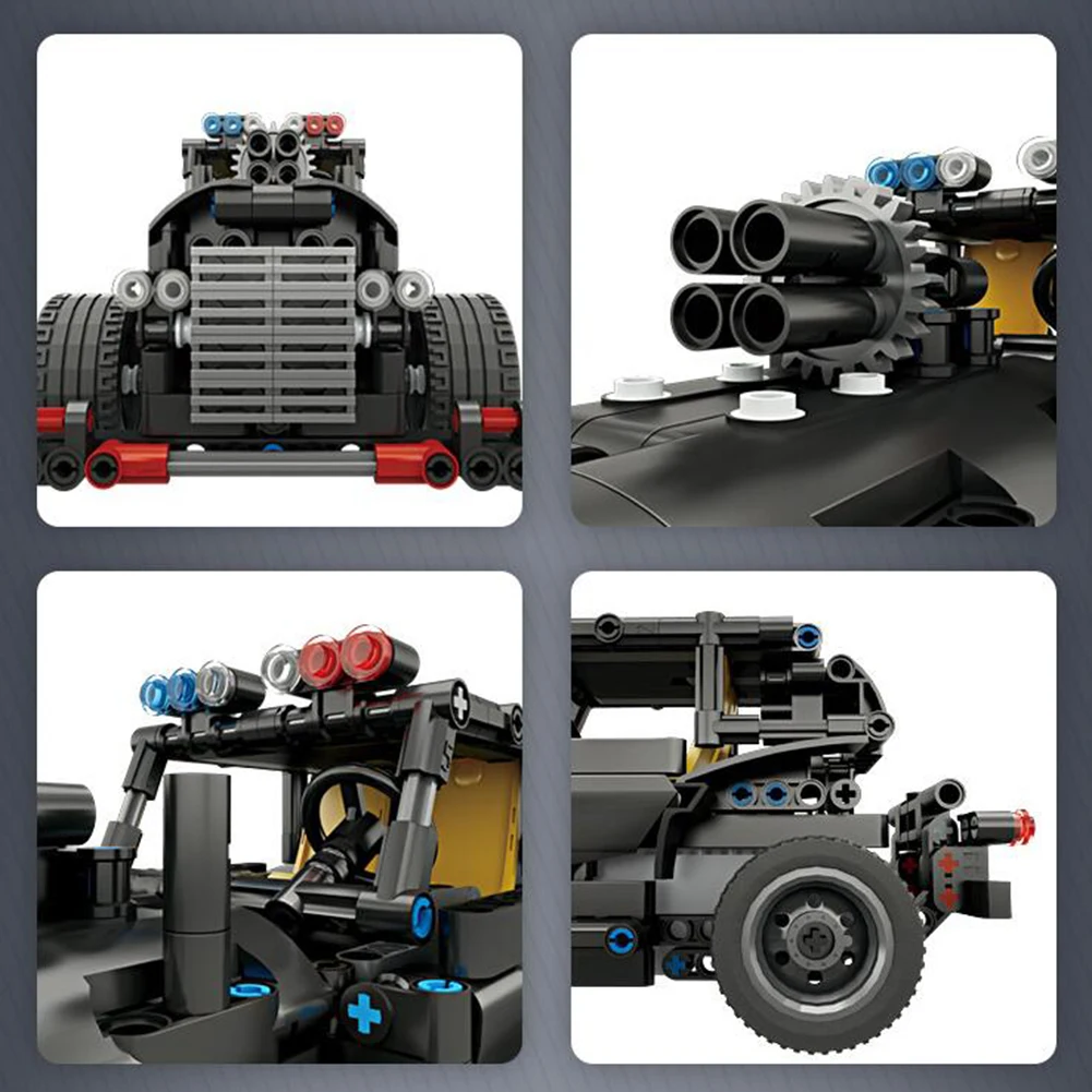 2.4G DIY Electric Command Vehicle RC Car Building Block Model Education Kids Toy Special Police Command Car New