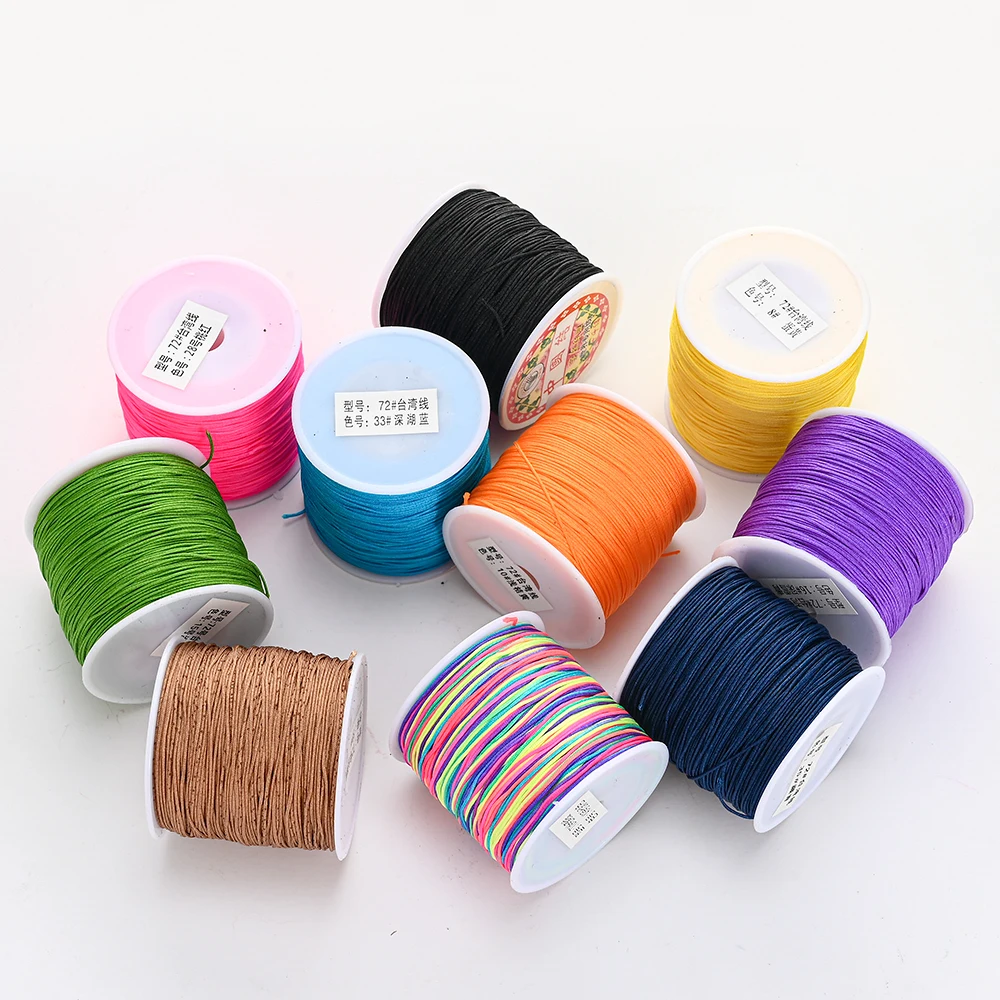 0.4 0.8 mm Nylon Cord Beading Threads Chinese Knot Macrame Cord Rope for  Bracelets DIY Making Jewelry Craft Braided String Rope