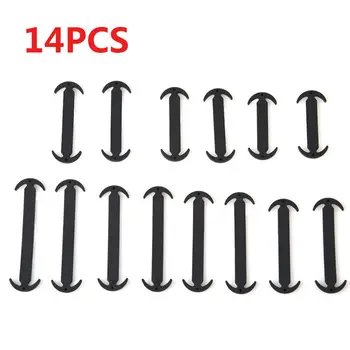 

Hot 14PCS/Lot No Tie Shoelaces Rubber Silicone Slip Easy Sneaker Sport Shoe Lace Elastic Silicone Shoelaces For Shoes Special ne