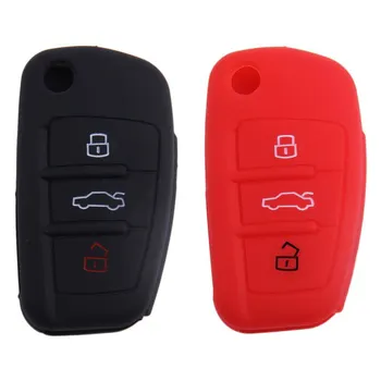 

Folding Car Key Cover Full Set Remote Key Cover Case For Audi Car Accessories