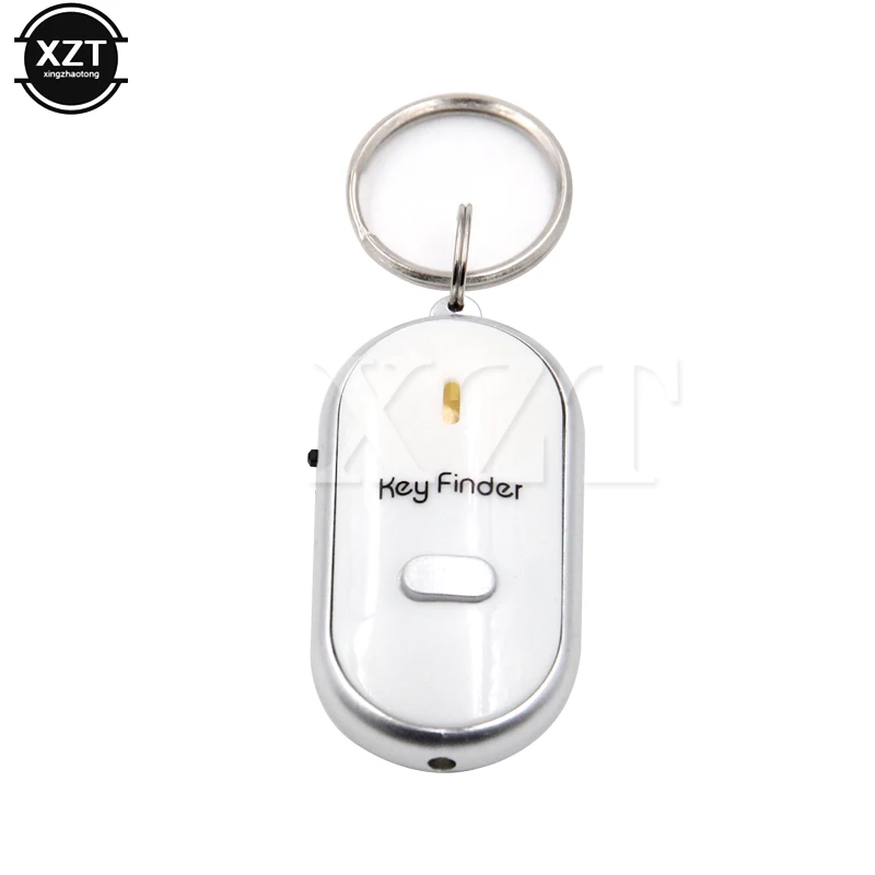 Mini Keychain LED Whistle Key Finder Flashing Sound Beeping Remote Lost Keyfinder Locator Keyring Tracker for Children Wallet key finder