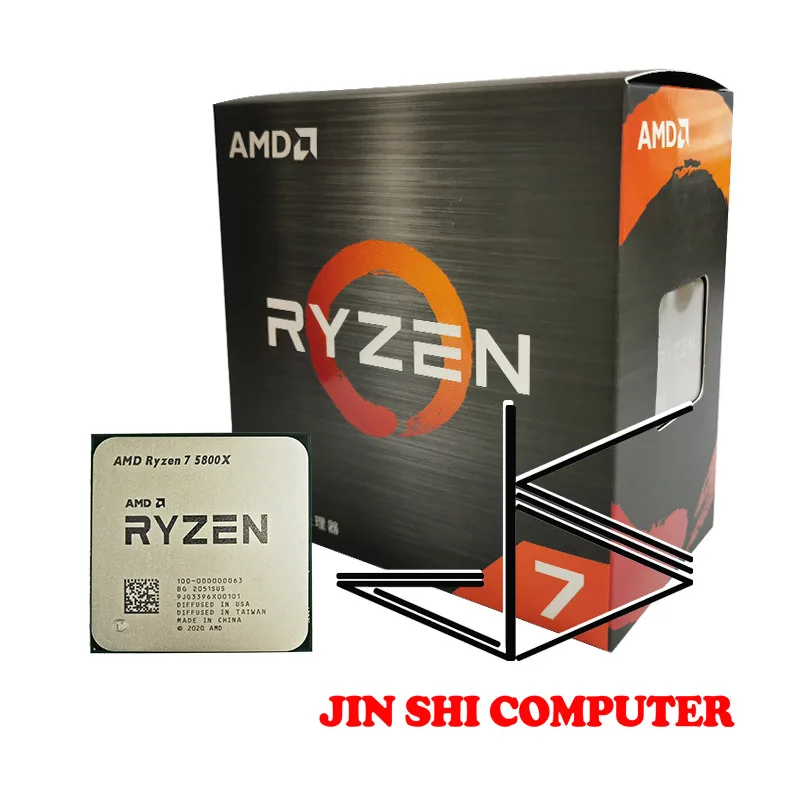 NEW AMD Ryzen 7 5800X R7 5800X 3.8 GHz Eight-Core sixteen-Thread 105W CPU  Processor L3=32M 100-000000063 Socket AM4 no fan