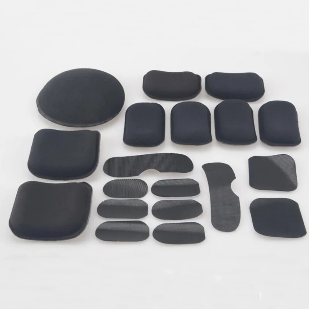 19 Pcs Universal Cushion Outdoor Sports Easy Install Half Covered Magic Sticker Inner Lining Helmet Pads Set Protective EVA Foam