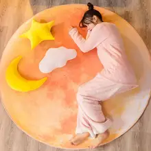 INS, круглый ковер, 3D принт, земля, планета, мягкие ковры, Противоскользящие коврики, коврики для компьютерного стула, коврик для детской комнаты, домашний декор