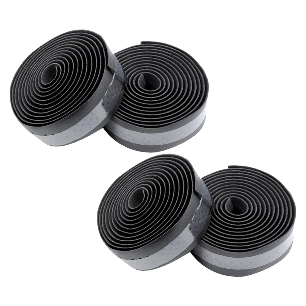 4 Count 75 x 1.2 inch Bike Handlebar Tape EVA PU Bicycle Bent Bar Grip Wrap for Fishing Rods