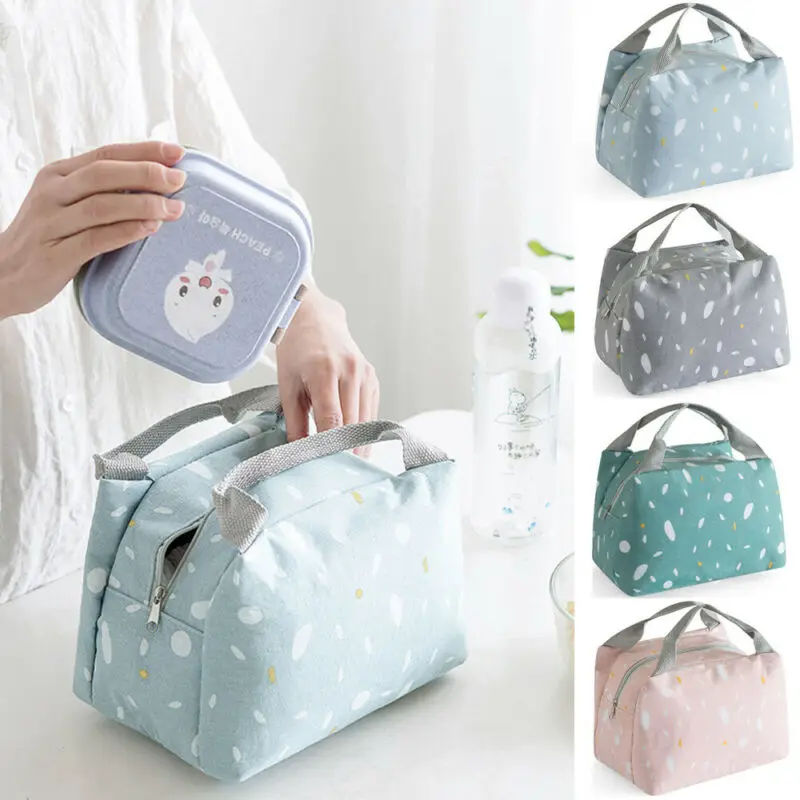 Fiambrera térmica pequeña y portátil, bolsa para Picnic, bolso de mano para oficina de estudiante de la escuela, bolsas de almuerzo, novedad