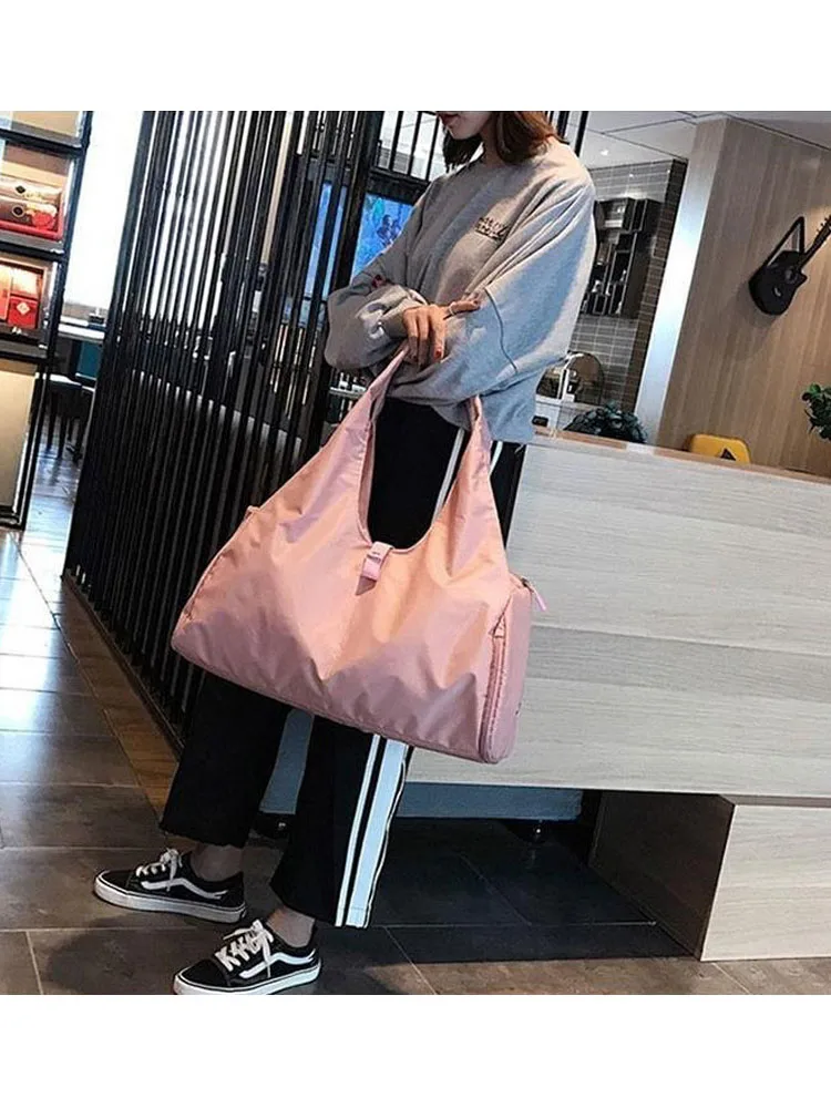 Nieuwe Vrouwen Vouwen Reizen Roze большая сумка водонепроницаемый нейлон Reistassen Voor Meisje Mode Reizen Plunjezakken Grote Handtassen