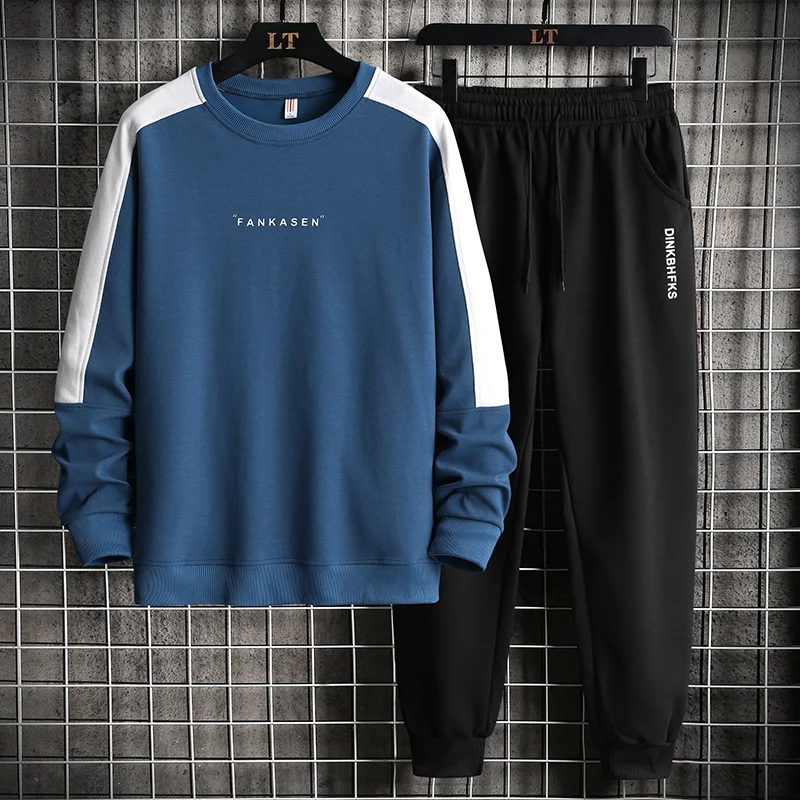 OEIN Trening Casual Bărbați Hanorac cu Capăt Ținută Toamnă Bărbați Seturi Sport 2021 Hanorac Bărbat + Pantaloni 2PCS Jogging_voghion.com