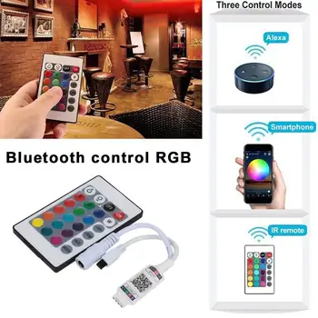 

LED Bluetooth Controller with Remote Control Home Decor Adjustable 5050 Bluetooth Controller Durable Mini RGB 3528 Smart