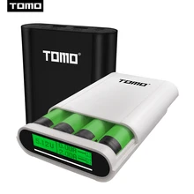 TOMO M4 Мобильный Внешний Аккумулятор Чехол 4x18650 литий-ионный USB интеллектуальное зарядное устройство Портативный ЖК-аккумулятор с двумя выходами без аккумулятора