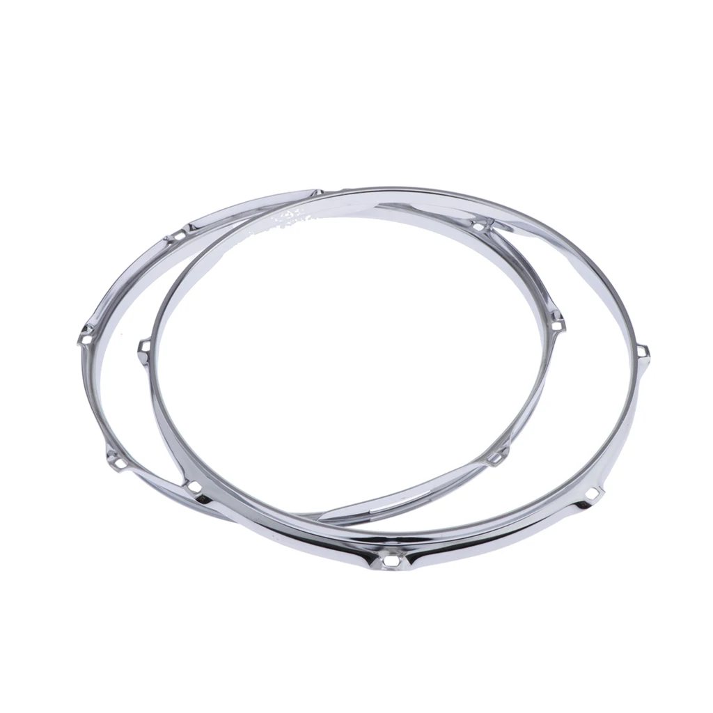 2 Pcs Solid 8 Lug Drum Hoop Snare Side Hoop (13 Inches 1.2mm)