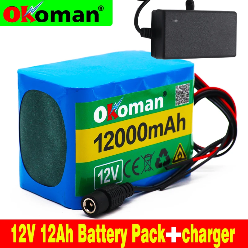 Литиевая батарея Okoman 12 В Ач 18650 6 в 12000 мАч перезаряжаемая с BMS для