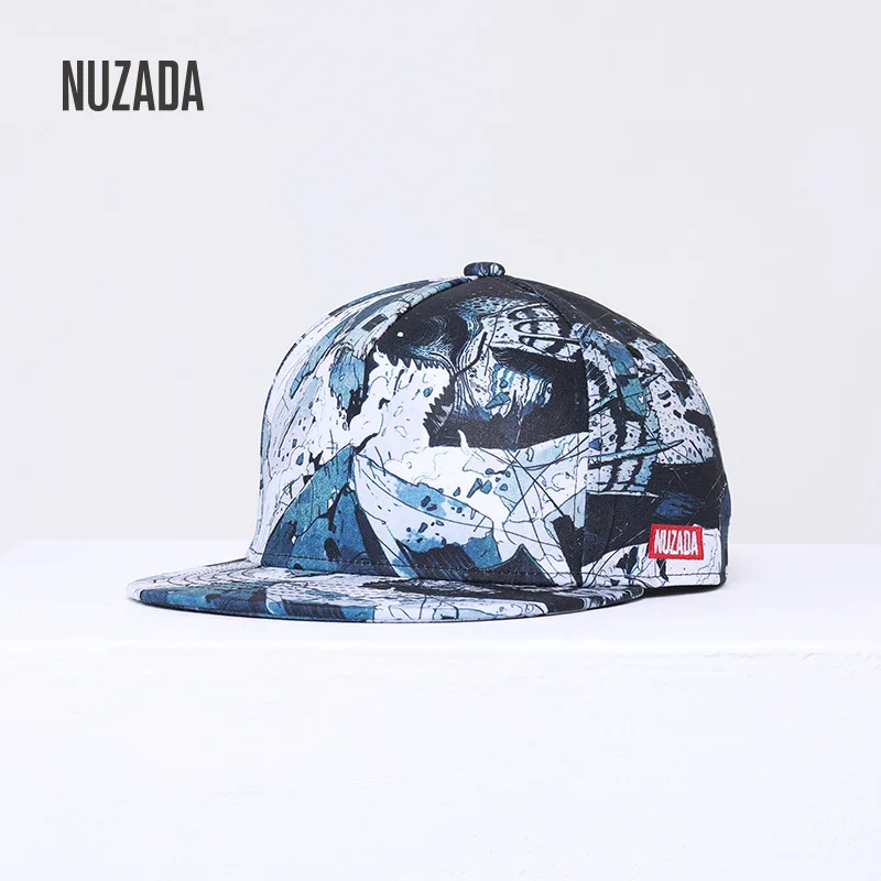 

NUZADA Brand HD Digital Printing Baseball Cap For Men Women Couple Snapback Bone Brand Design Style Hats Original Graffiti Art