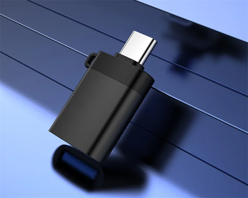 2 шт. type C-Usb адаптер Mini USB 3,0 OTG адаптер из алюминиевого сплава с ремешком для Udisk XIAOMI4C USB C порт зарядки конвертер