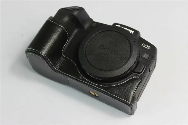 Из искусственной кожи Половина корпуса камеры нижний чехол для Canon EOS RP EOSRP Защитная крышка с ремешком на запястье