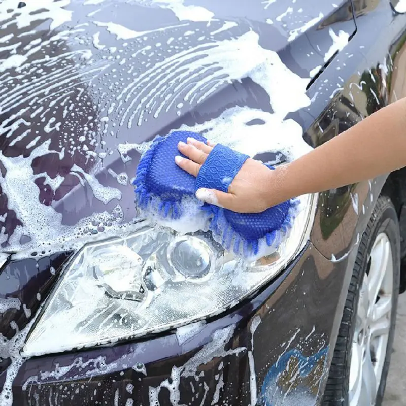Новые перчатки для мытья автомобиля пористый материал, Коралловый формы автомобильные перчатки для мытья мойки губки