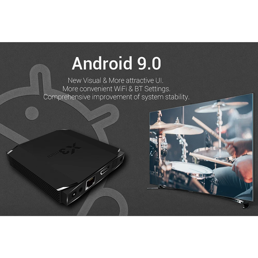 X3 Мини Android 9,0 Smart tv Box 2,4G 5G двухдиапазонный Wifi Amlogic S905X3 четырехъядерный 8K декодирование UHD 4K 60fps медиаплеер X3mini